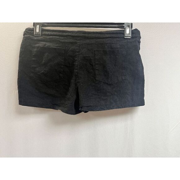 HAE Womens Mid-rise Pull-on Elastic Drawstring Shorts Black Size Large - Picture 5 of 7